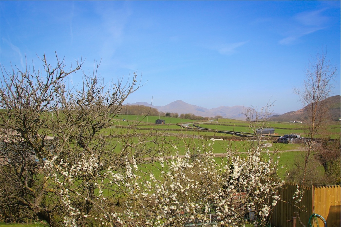 Spring blossom and countryside views from the inn